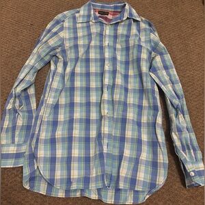 Banana republic blue stripped button down